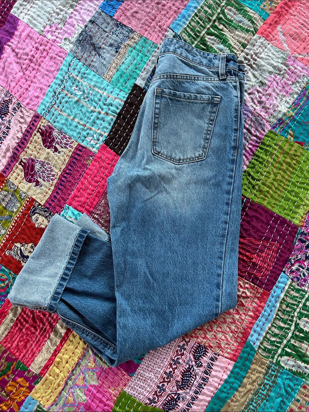 wild fable Women's Straight Light Blue Wash Jeans